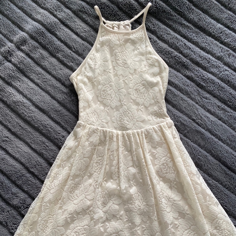 Cream Floral Dress